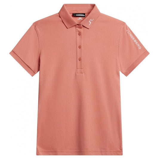 J.Lindeberg Tour Tech Polo, Burnt Coral, dámské golfové tričko