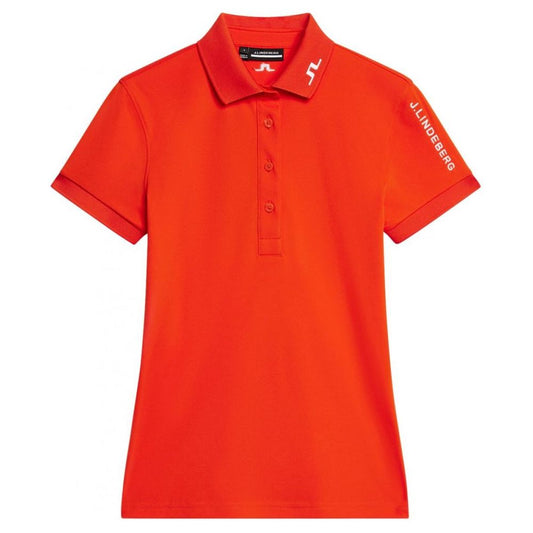 J.Lindeberg Tour Tech Polo, Tangerine Tango, dámské golfové tričko