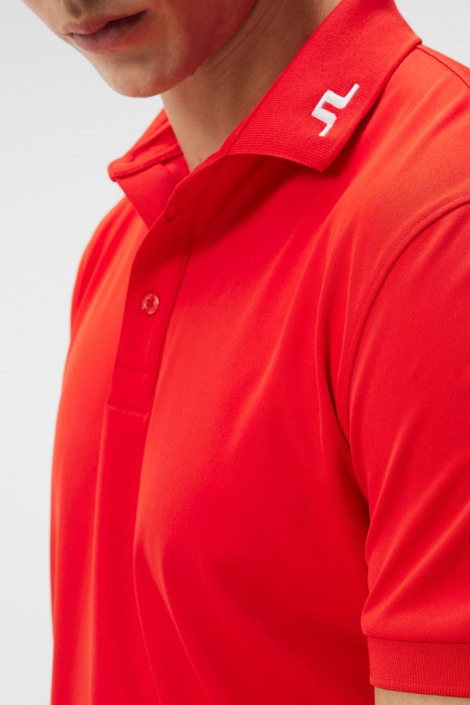J.Lindeberg Tour Tech Reg Fit Polo Fiery Red J.Lindeberg