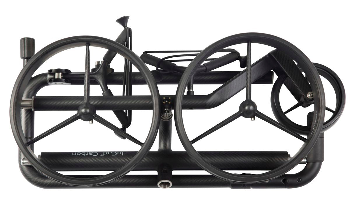 Jucad Carbon Travel Nero SV 2.0 Matt Black, elektrický golfový vozík