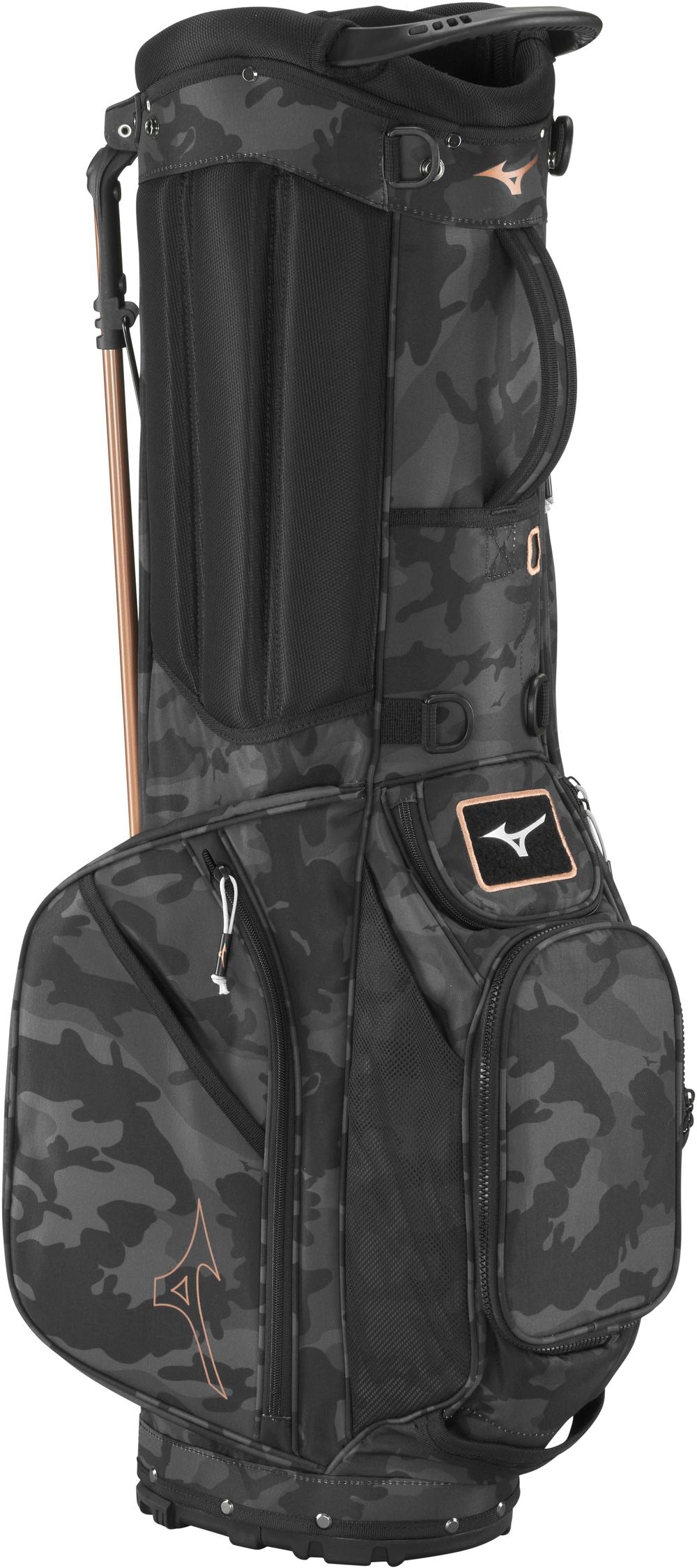 Mizuno BR-D3, Black Camo, Copper, golfový bag na nošení