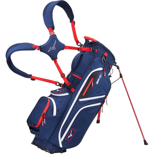 Mizuno BR-DX, Navy, Red, golfový bag na záda