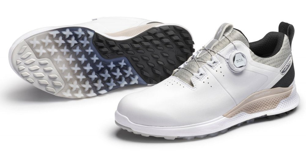 Mizuno Genem WG Boa, bílé, černé pánské golfové boty