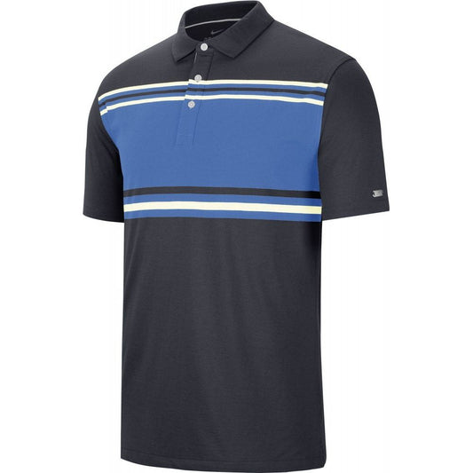 Nike Dry Player Polo Stripe, Pacific Blue