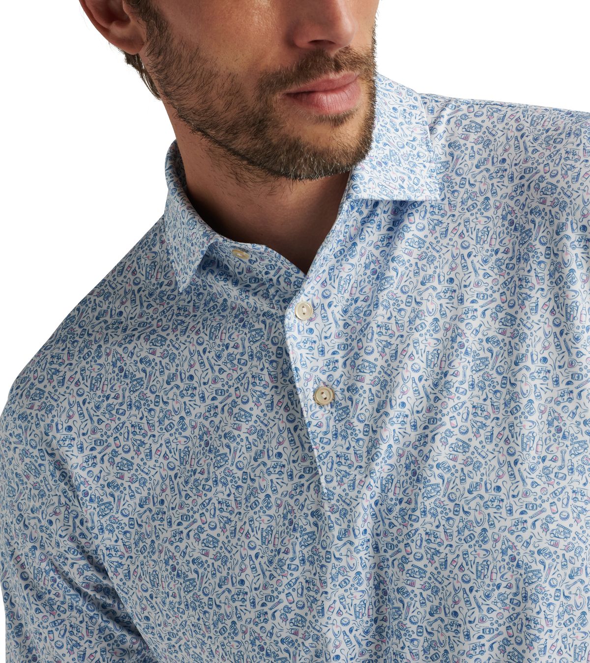 Peter Millar Bar For The Course Performance Jersey, pánské golfové tričko