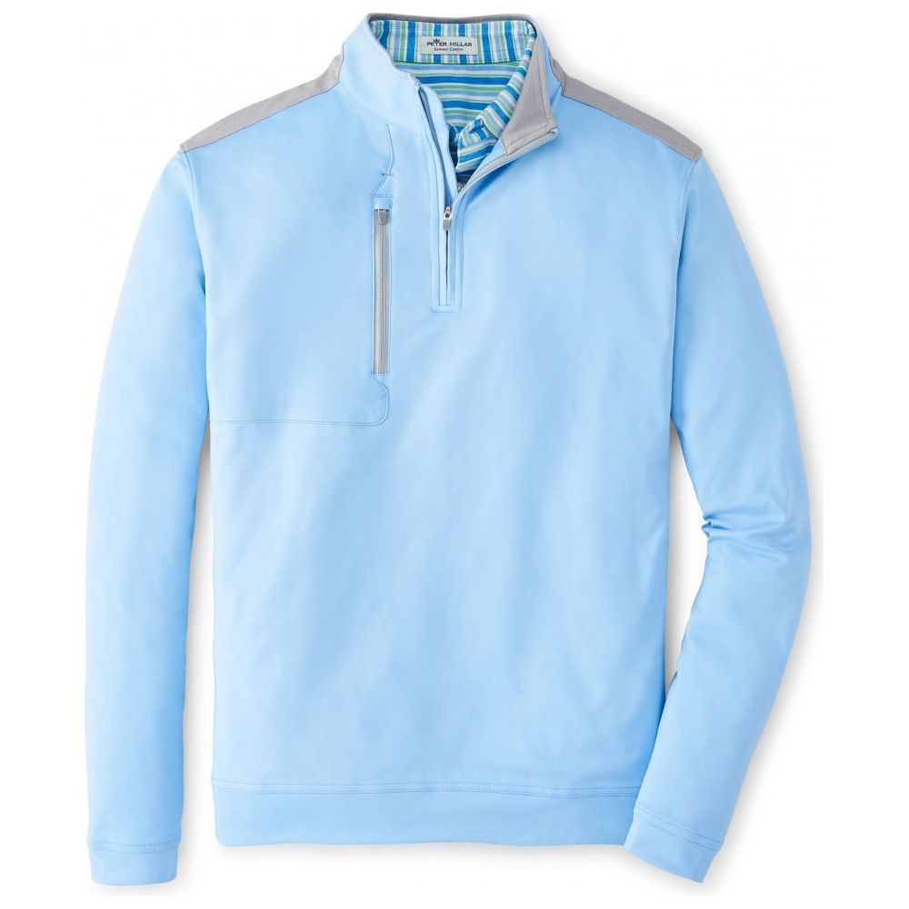 Peter Millar Bowen Quarter-Zip, Cottage Blue –