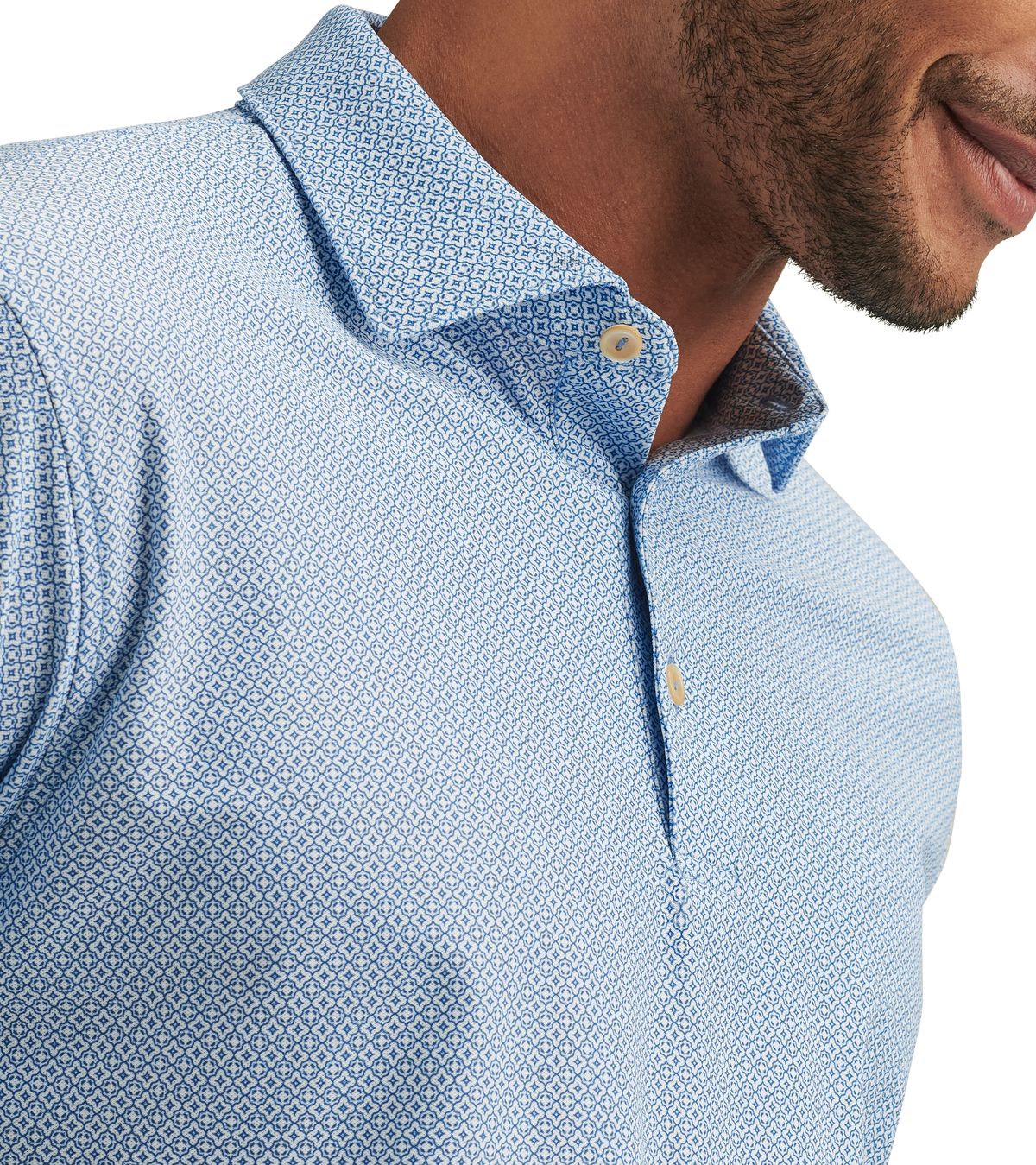 Peter Millar Costa Geo Performance Mesh, pánské golfové tričko