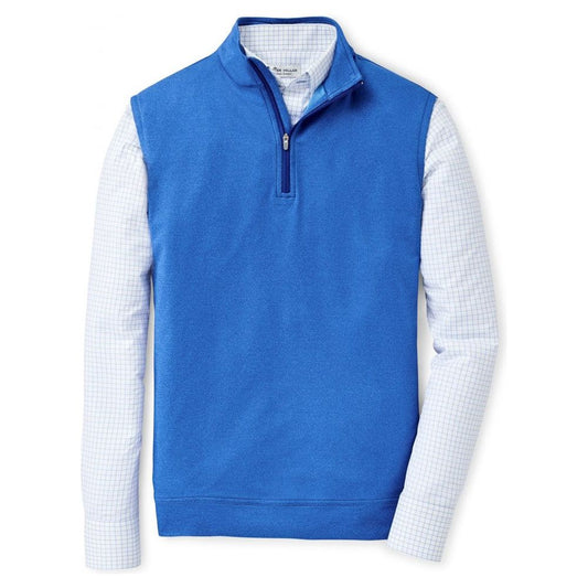 Peter Millar Galway Quater-Zip Vest, Blue Lappis