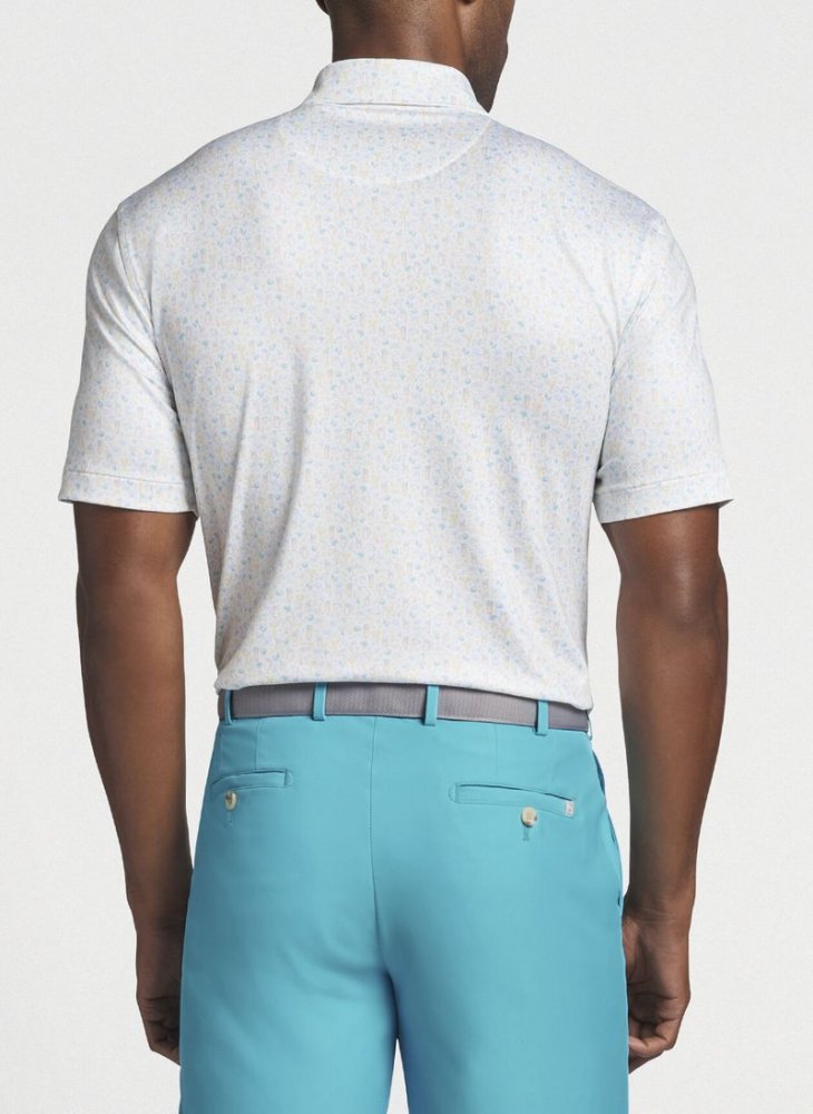 Peter Millar Half and Half Jersey, White