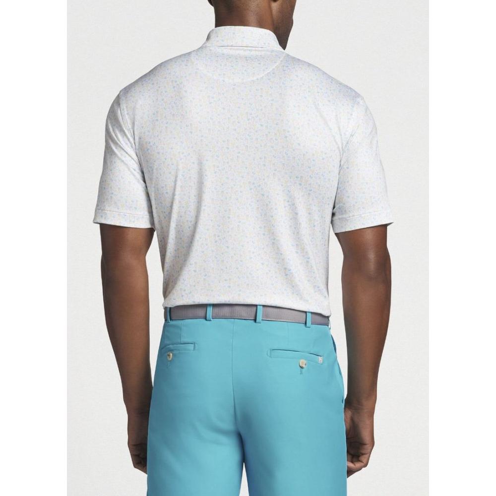 Peter Millar Half and Half Jersey, White