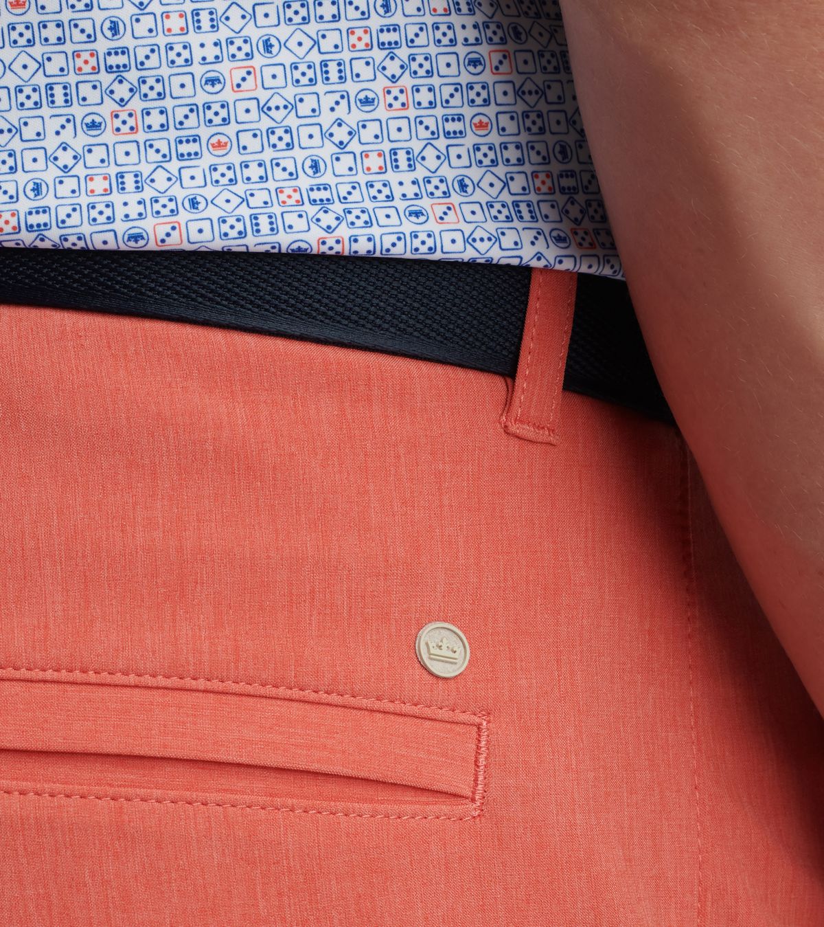 Peter Millar Shackleford Performance Hybrid, Azalea, pánské golfové kraťasy