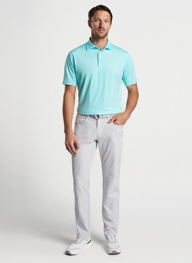 Peter Millar Solid Performance Jersey Polo, Cabana Blue, pánské golfové triko