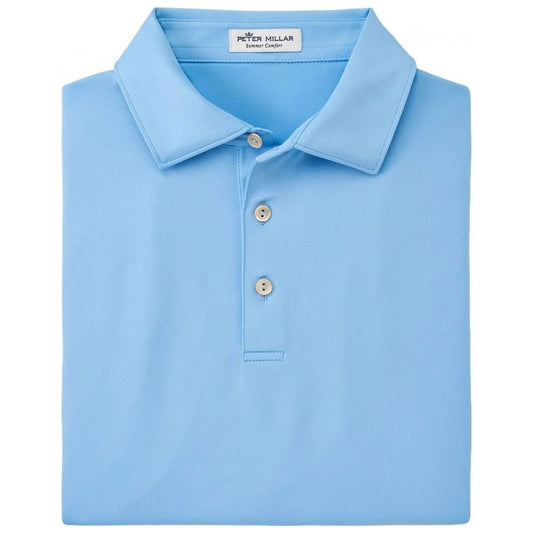 Peter Millar Solid Performance Polo, Cottage Blue, pánské golfové triko