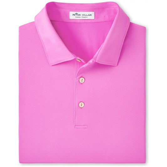 Peter Millar Solid Performance Polo, Guava Pink