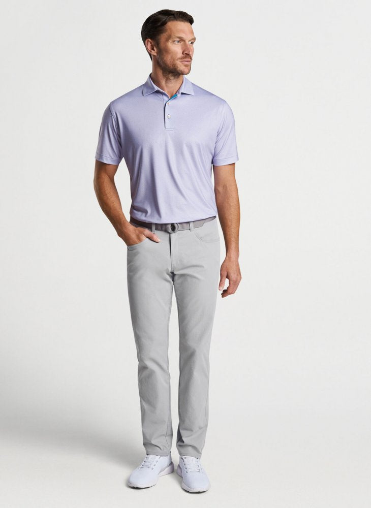 Peter Millar Soriano Performance Jersey Polo, Lavender Fog, pánské golfové triko