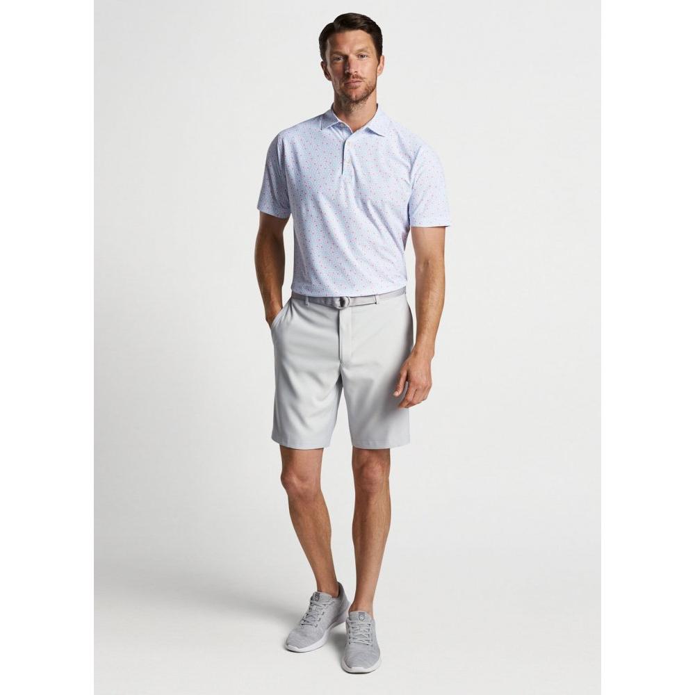 Peter Millar Starfish Performance Mesh, White, pánské golfové triko