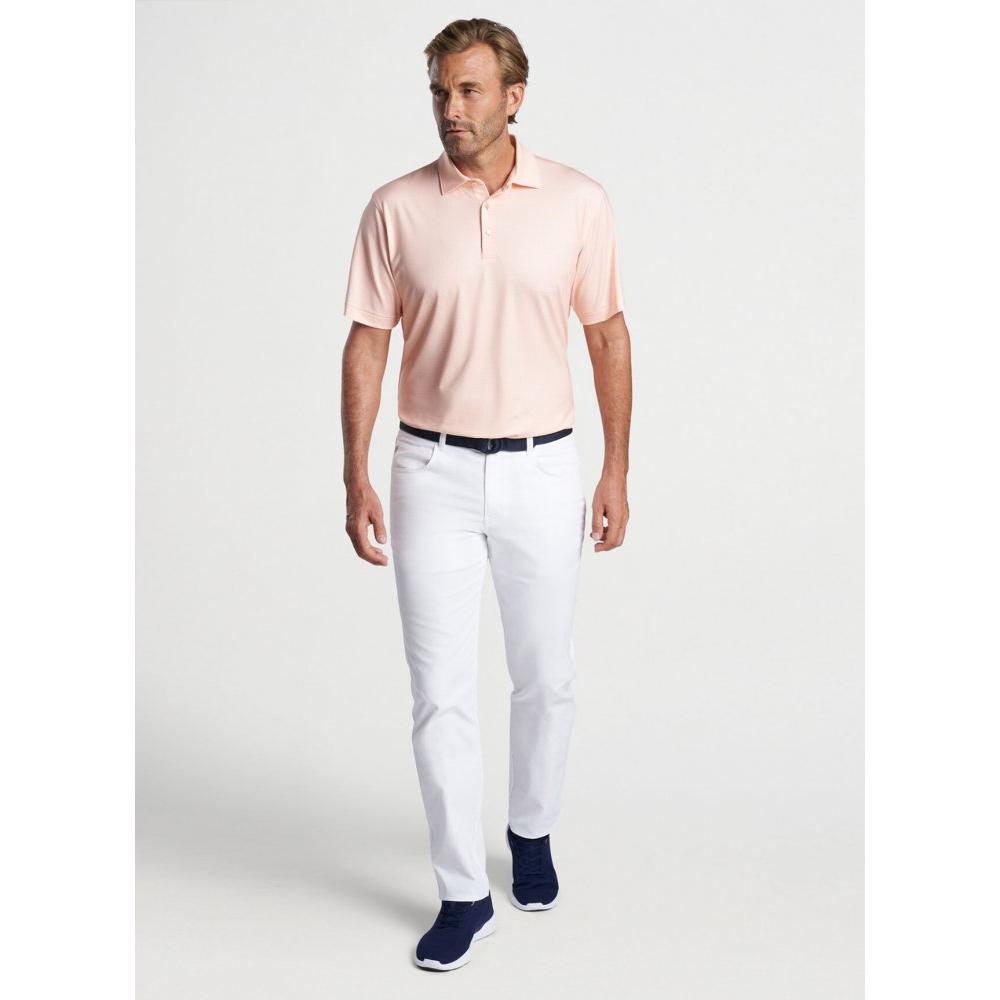 Peter Millar Tesseract Performance Jersey, Orange Nectar, pánské golfové triko