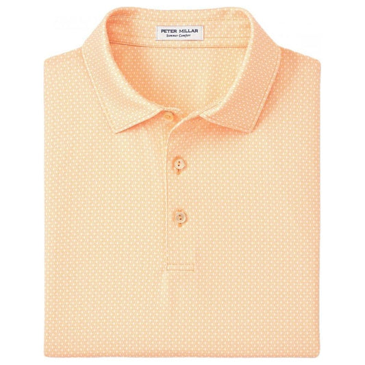 Peter Millar Tesseract Performance Jersey, Orange Nectar, pánské golfové triko