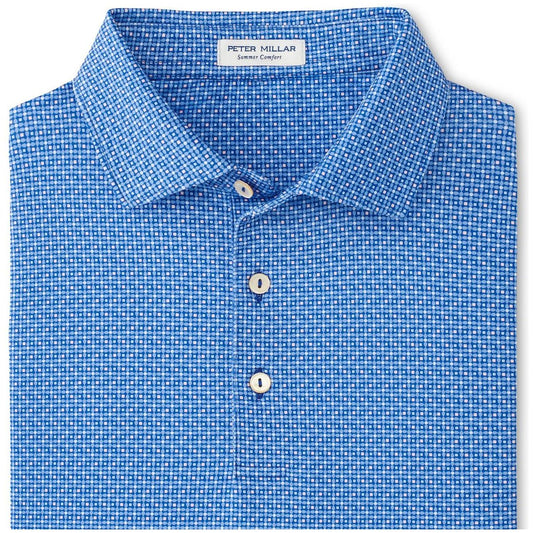 Peter Millar Vega Performance Jersey, modré pánské golfové polo