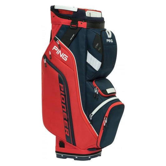 Ping Pioneer, Sailor Red, Navy, White, golfový bag na vozík