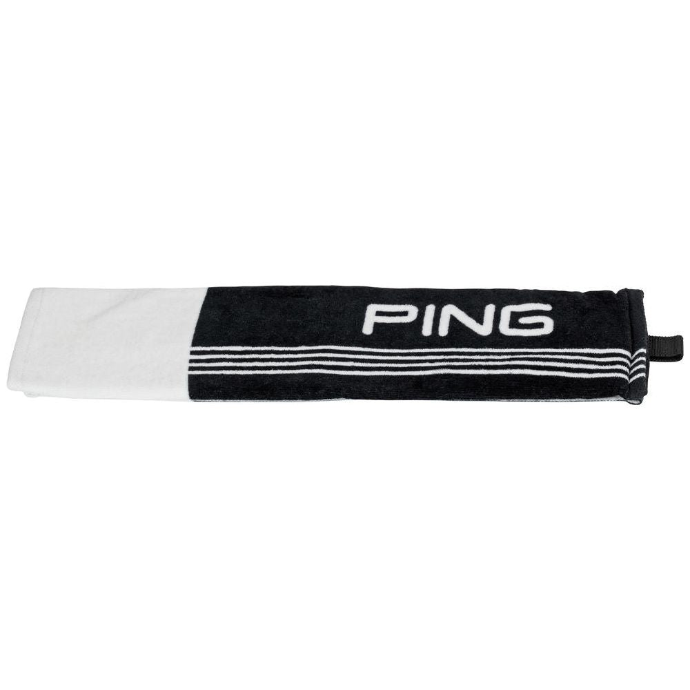 Ping Trifold, Black, White, golfový ručník