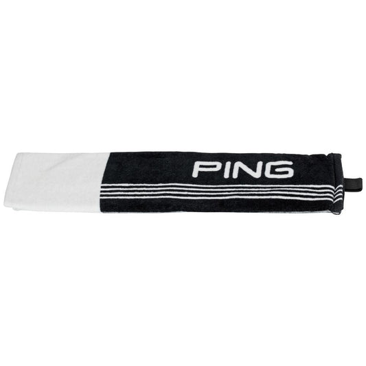 Ping Trifold, Black, White, golfový ručník