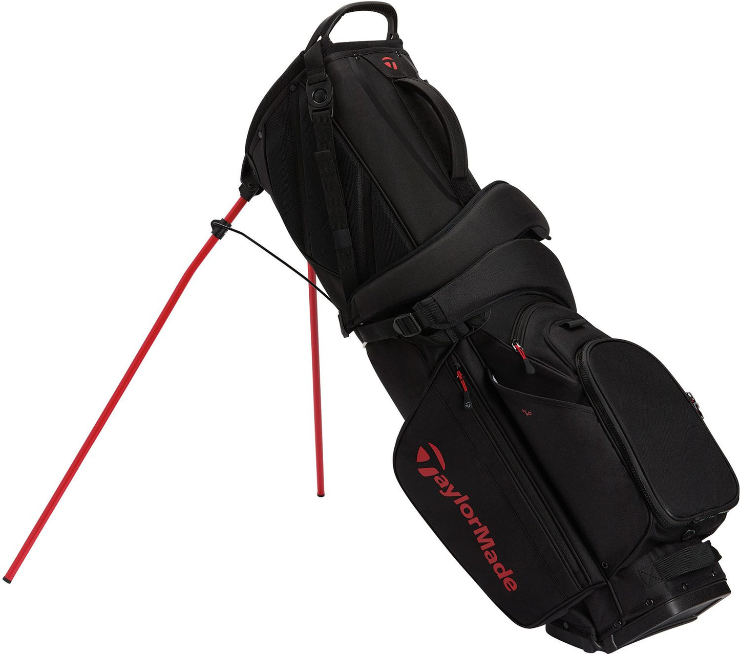 TaylorMade FlexTech Crossover, černý, červený golfový stand bag