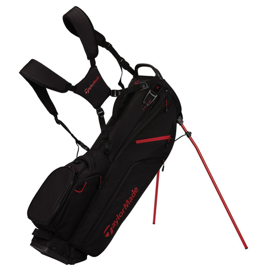 TaylorMade FlexTech Crossover, černý, červený golfový stand bag