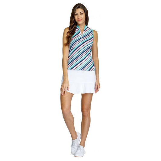 Tail Isabel SL Golf Top Noveltycolla, Gem Stripe