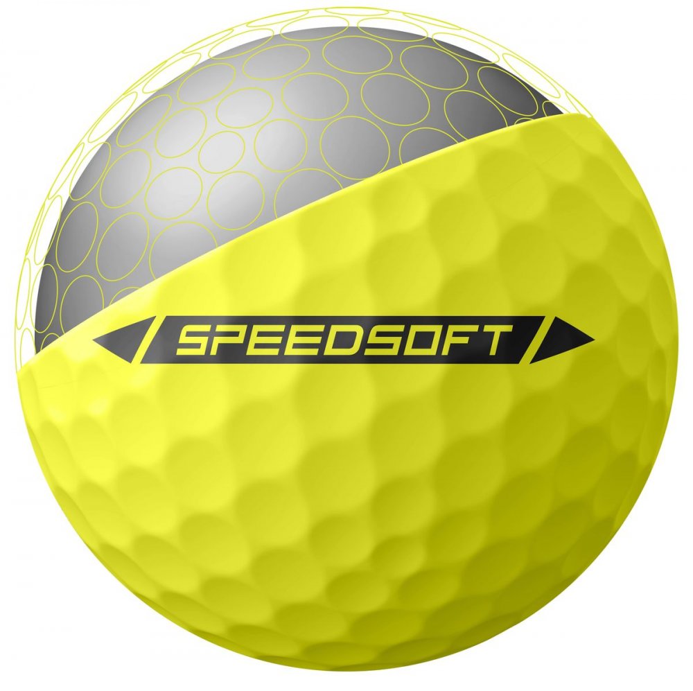 TaylorMade SpeedSoft 2024, žluté golfové míčky