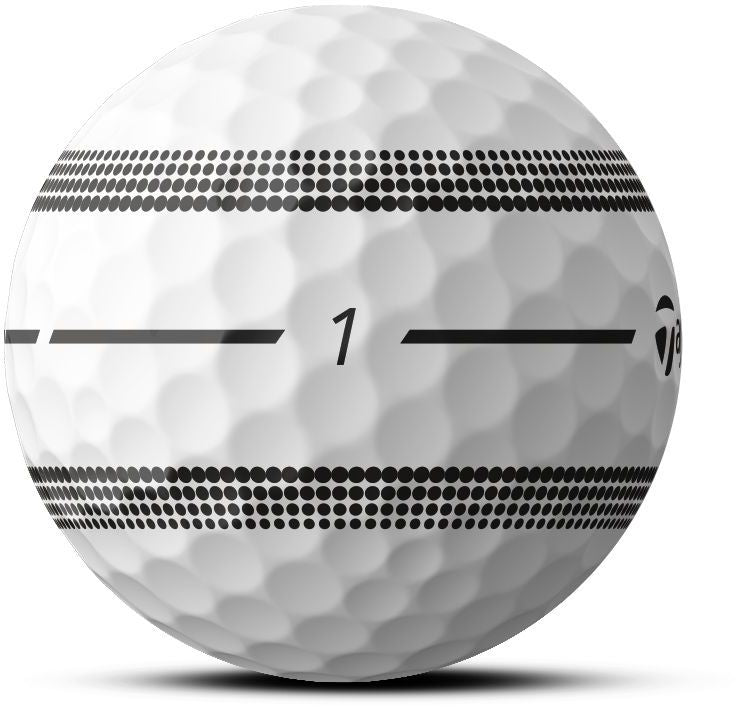 TaylorMade TP5 Stripe, bílé, 3 míčky, (2025) TaylorMade