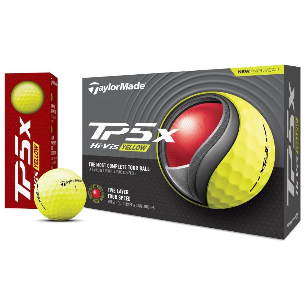 TaylorMade TP5x 2024, žluté golfové míčky