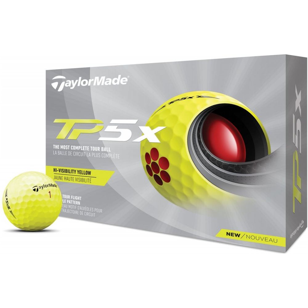 TaylorMade TP5x 21, žluté golfové míčky