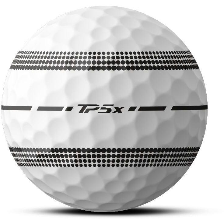 TaylorMade TP5x Stripe 2025, bílé golfové míčky