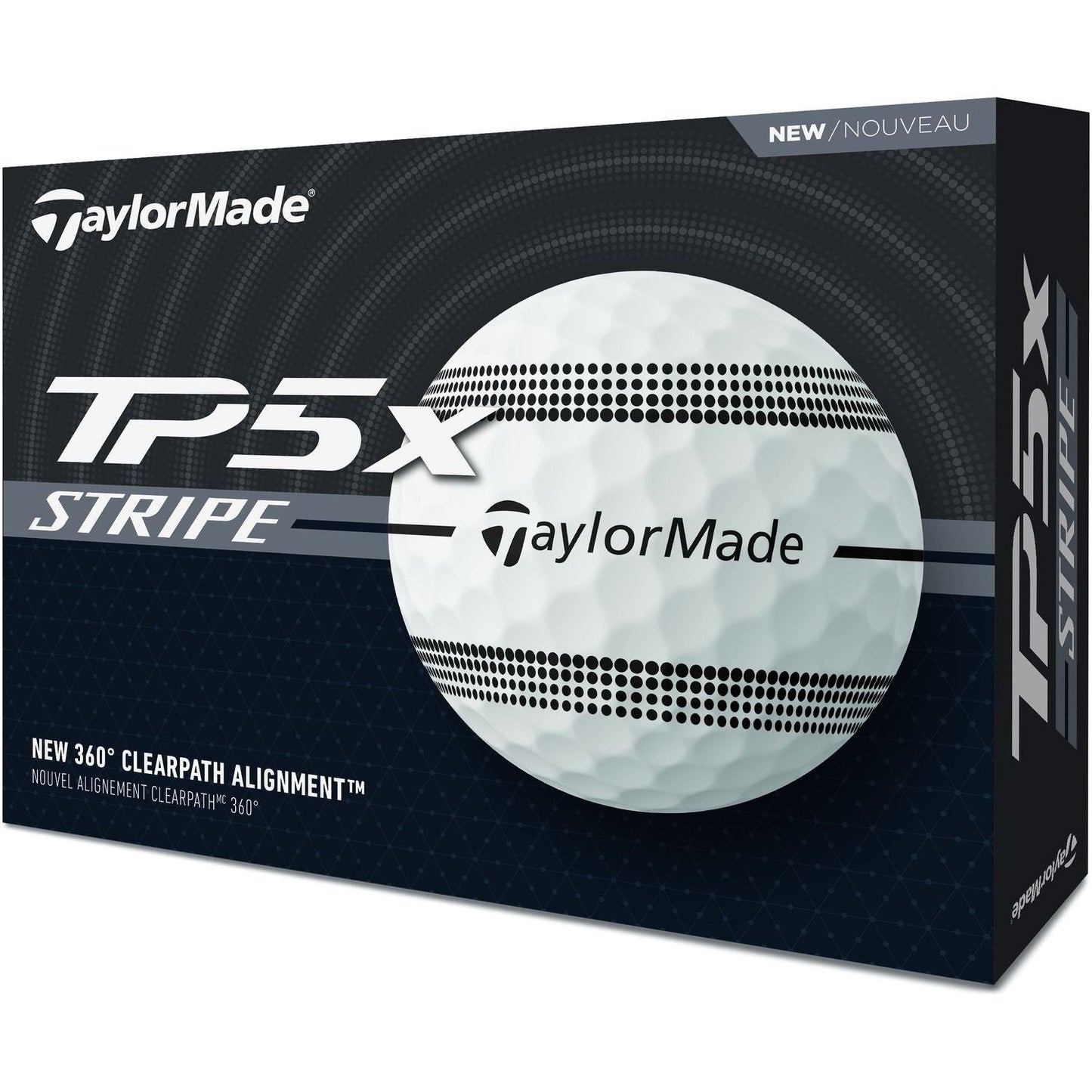 TaylorMade TP5x Stripe 2025, bílé golfové míčky