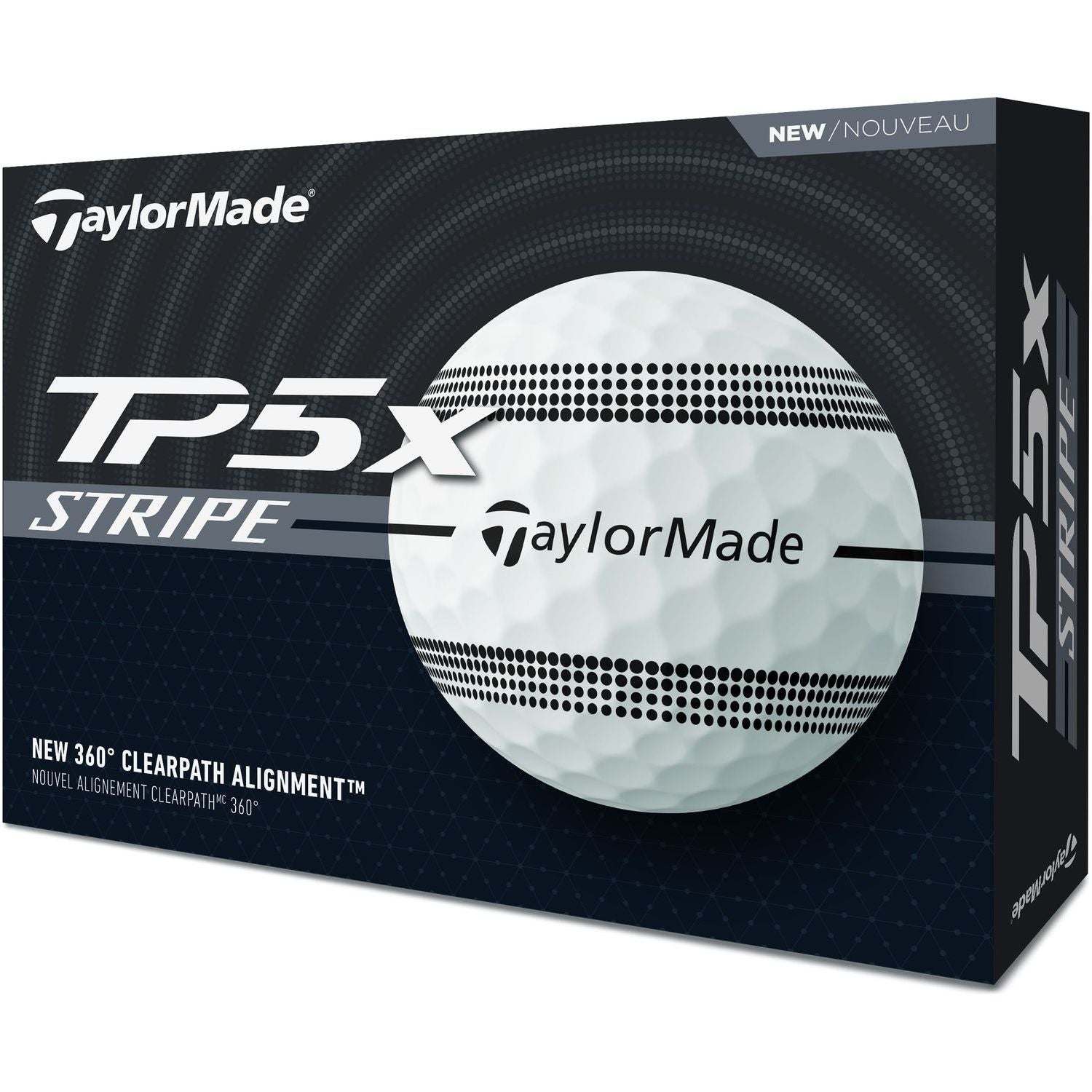 TaylorMade TP5x Stripe 2025, bílé golfové míčky