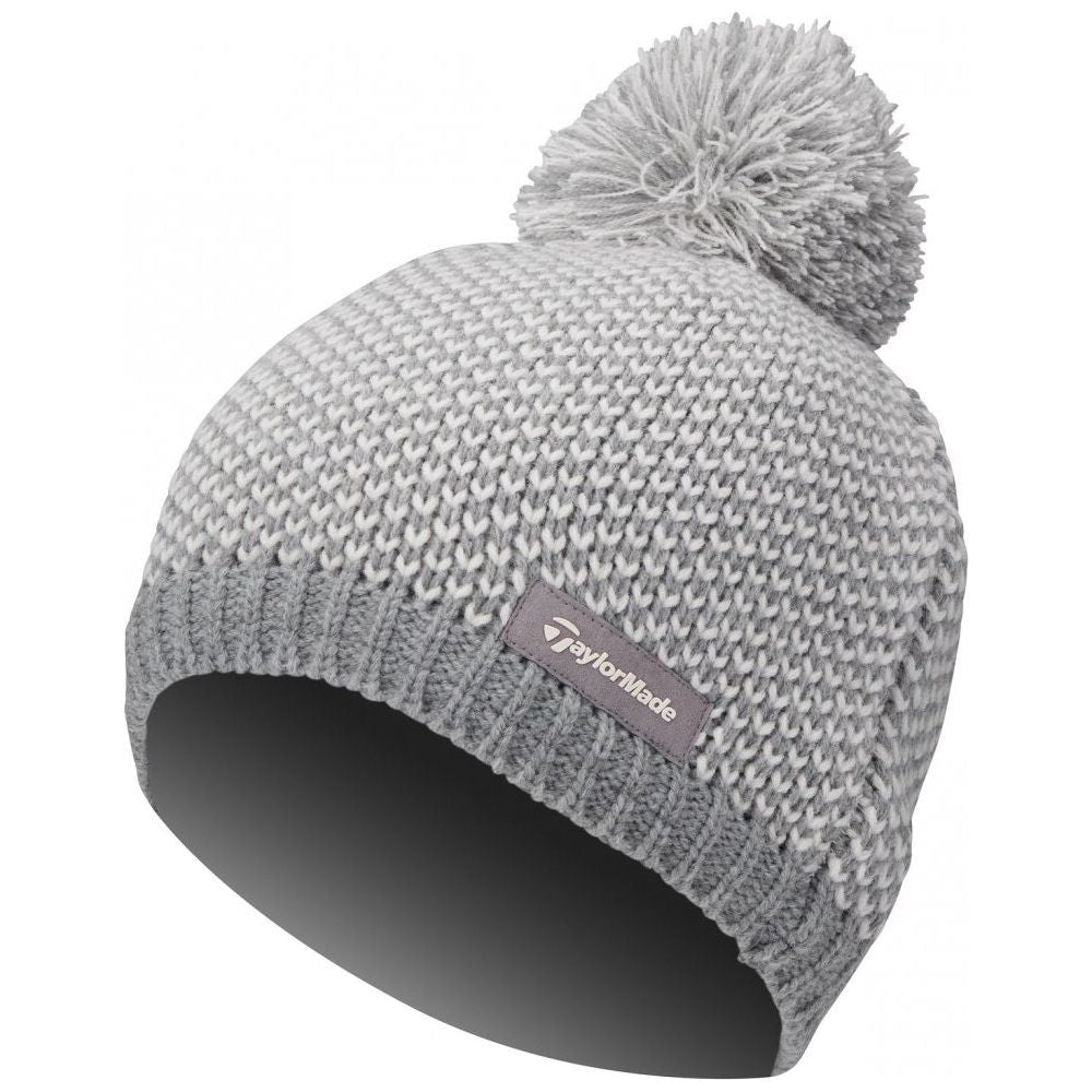 TaylorMade Womens Beanie, Silver, Ivory, zimní golfová čepice