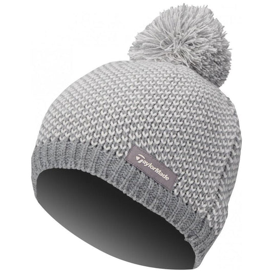 TaylorMade Womens Beanie, Silver, Ivory, zimní golfová čepice