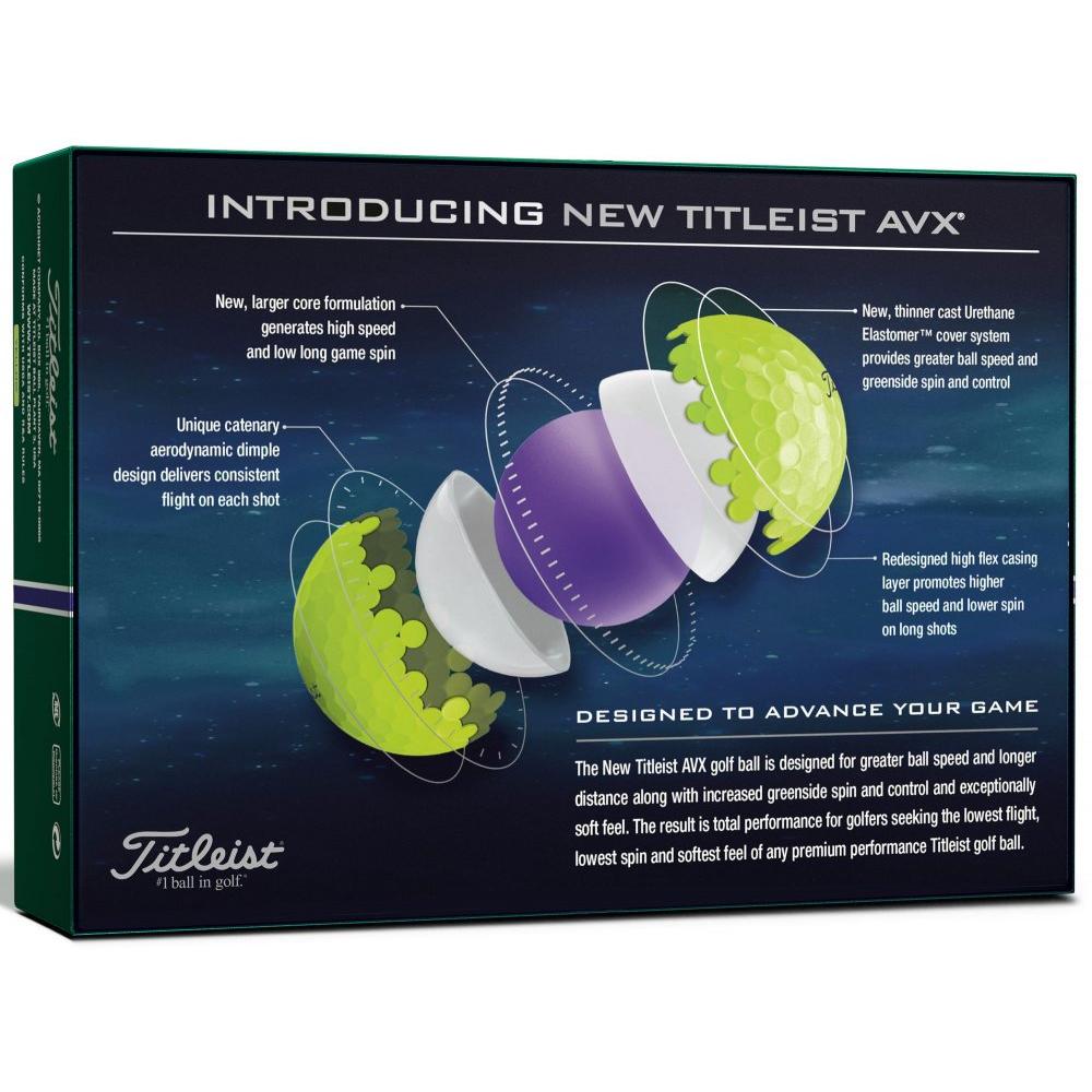 Titleist AVX 2020, žluté golfové míčky