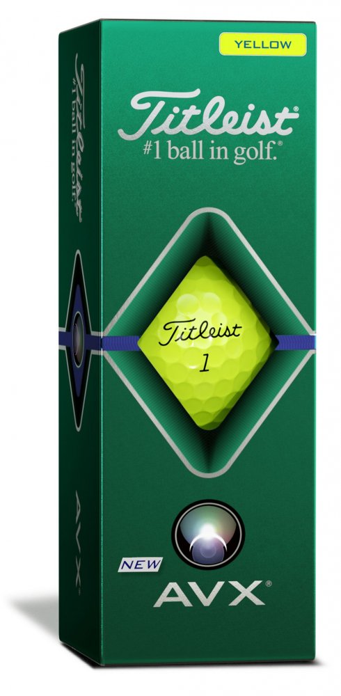 Titleist AVX 2020, žluté golfové míčky