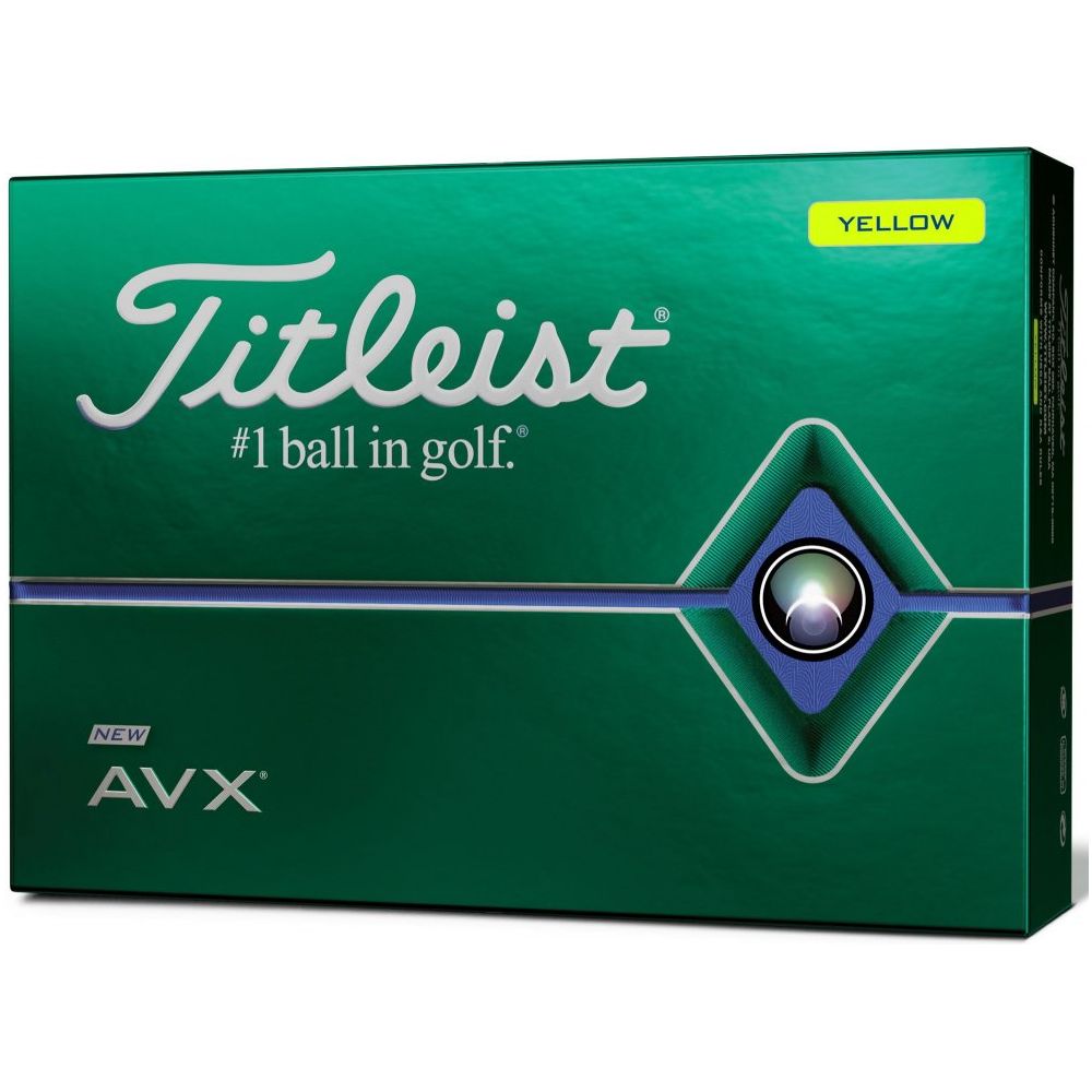 Titleist AVX 2020, žluté golfové míčky