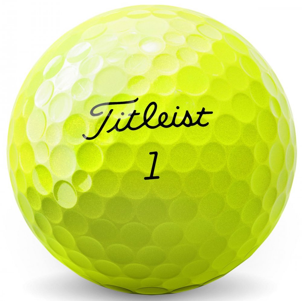 Titleist AVX, žluté golfové míčky