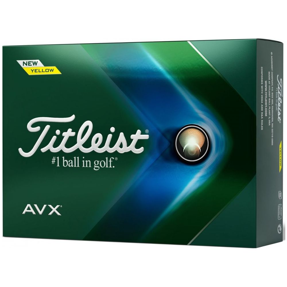 Titleist AVX, žluté golfové míčky