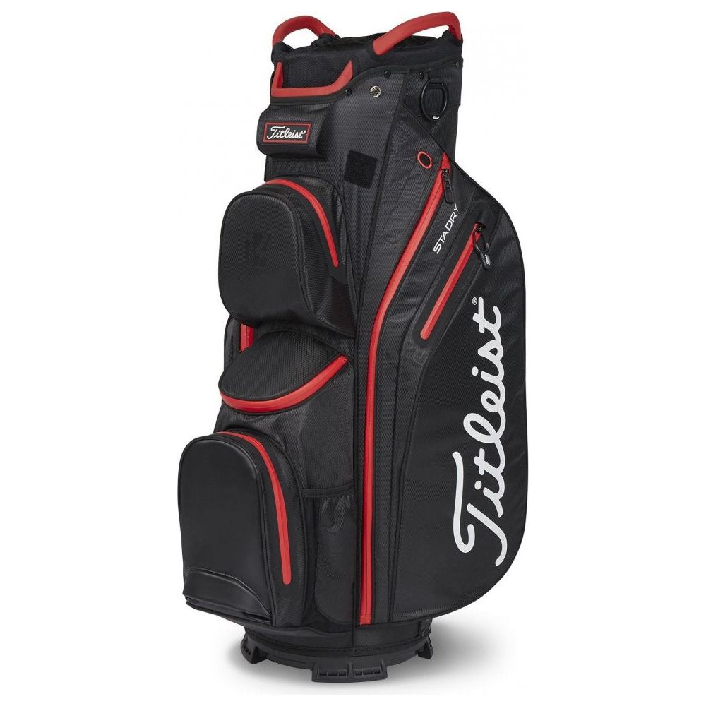 Titleist Cart 14 StaDry, Black, Red, golfový bag na vozík