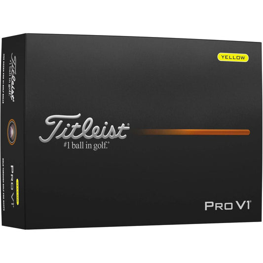Titleist PRO V1 2025, žluté golfové míčky