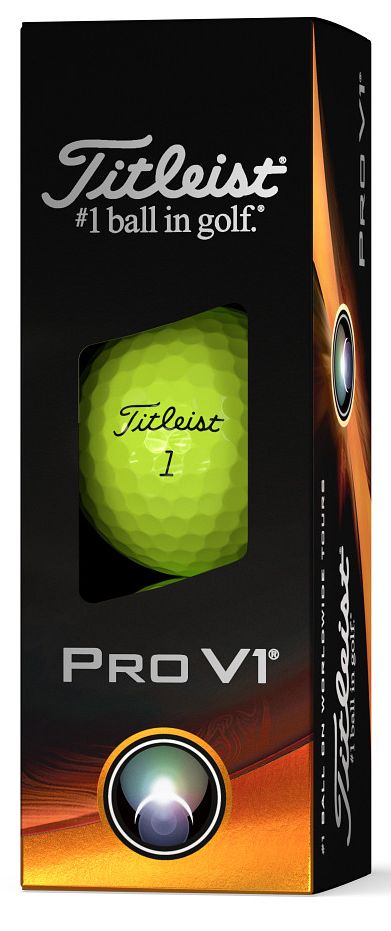 Titleist PRO V1, žluté golfové míčky