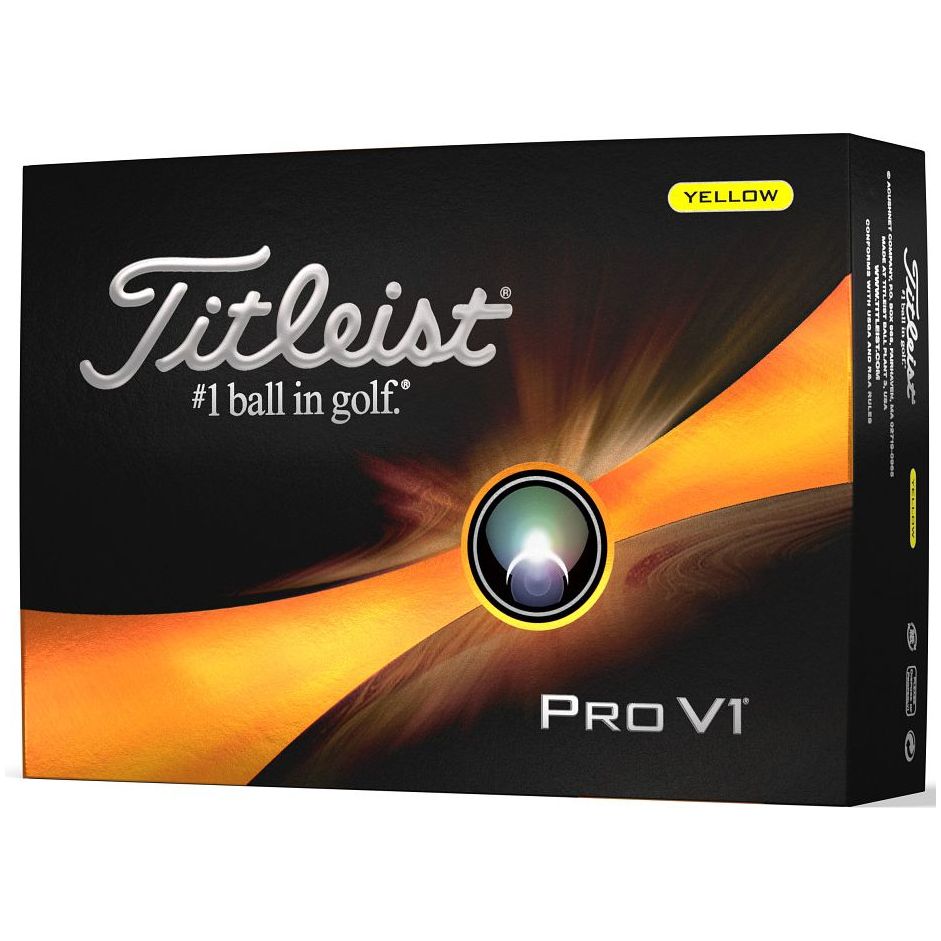 Titleist PRO V1, žluté golfové míčky