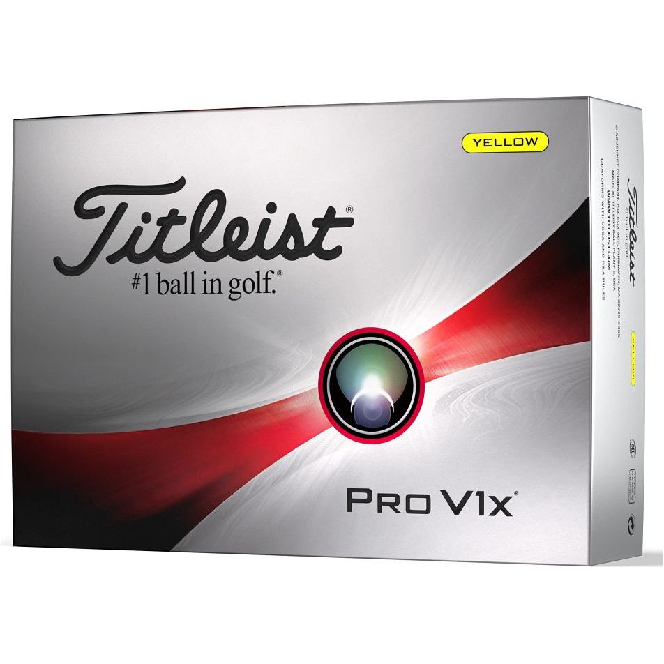 Titleist PRO V1x, žluté golfové míčky