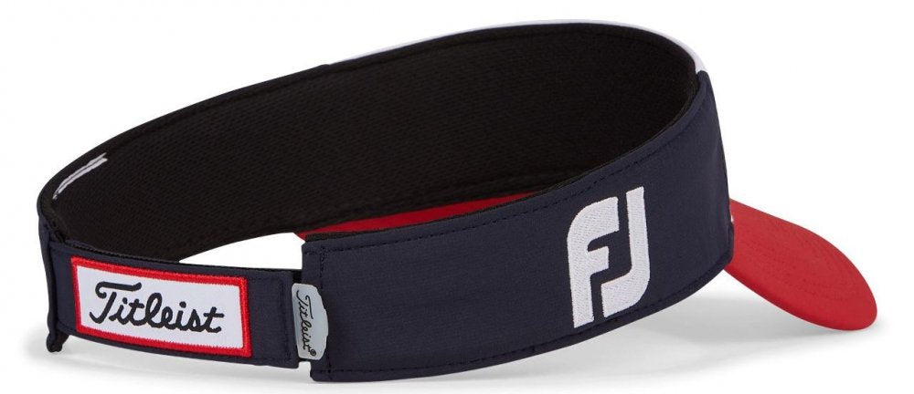 Titleist Tour Performance Visor, Navy, White, Red