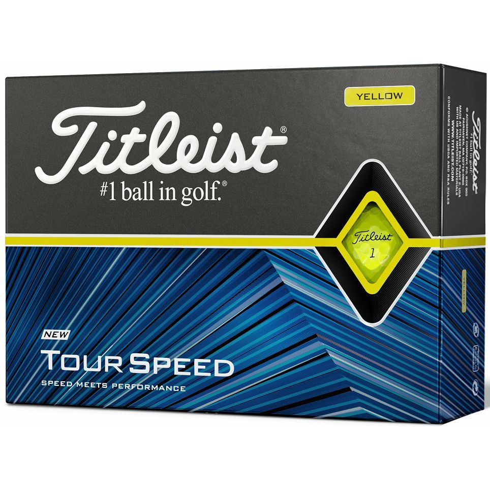 Titleist Tour Speed, žluté golfové míčky